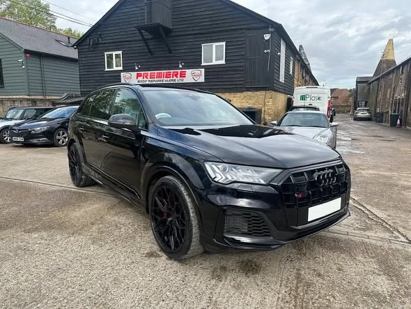 Black Audi SQ7 after repair